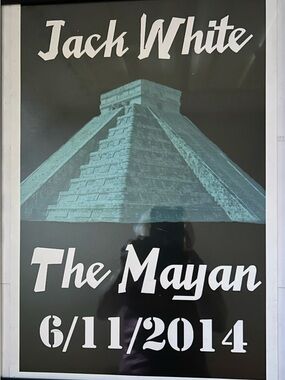 Jack White at The Mayan Theater in Los Angeles 2014. Framed and rare.